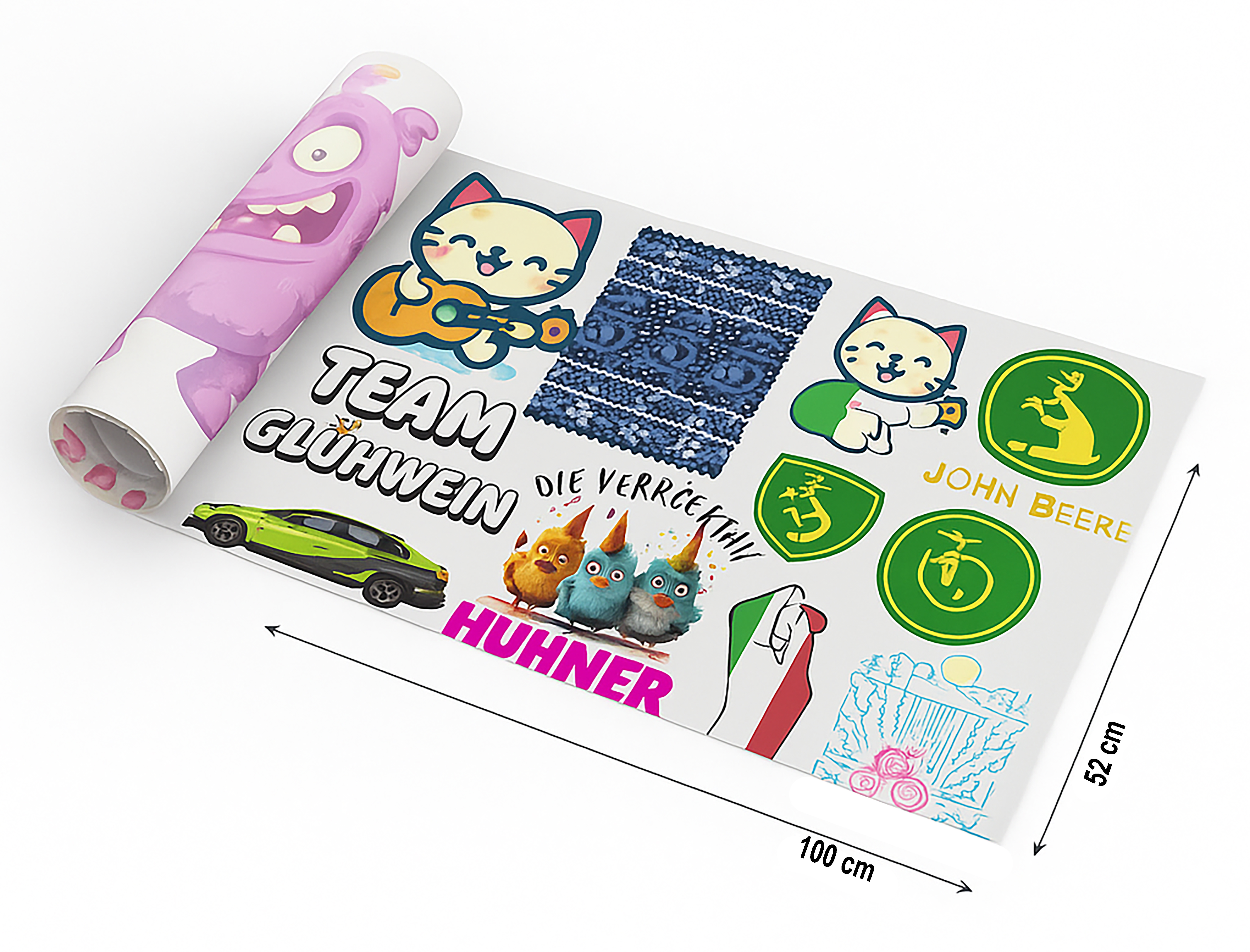 DTF (Direct to Foil) Transfer Format 52 x 100 cm Transferdruck Hot Peel